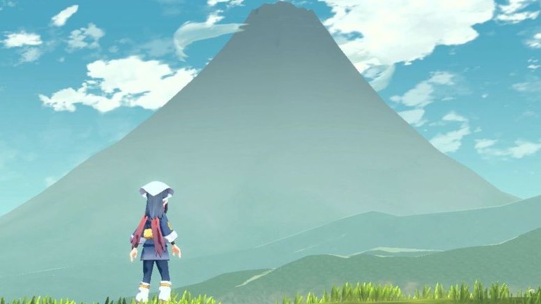 Pokemon Legends: Arceus Mt Coronet and female protagonist