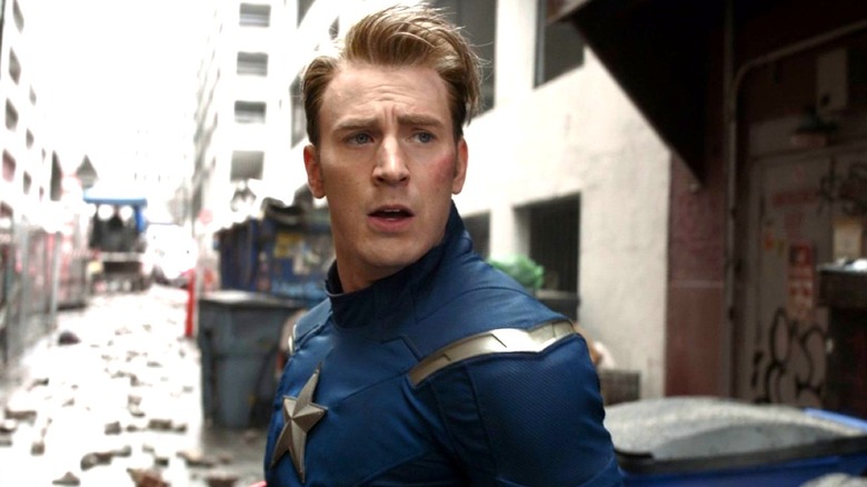 Steve Rogers in an alley