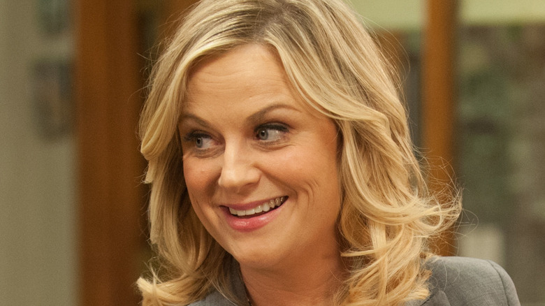 Amy Poehler as Leslie Knope smiling in Parks and Recreation