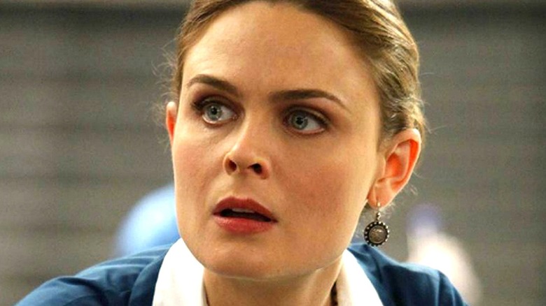 Emily Deschanel as Temperance Brennan in close-up