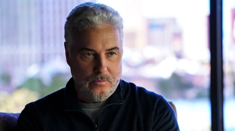 William Petersen looking stern