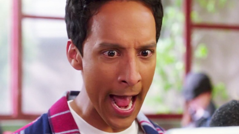 Abed from Community freaks out