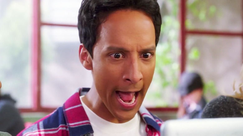 Abed from Community freaks out