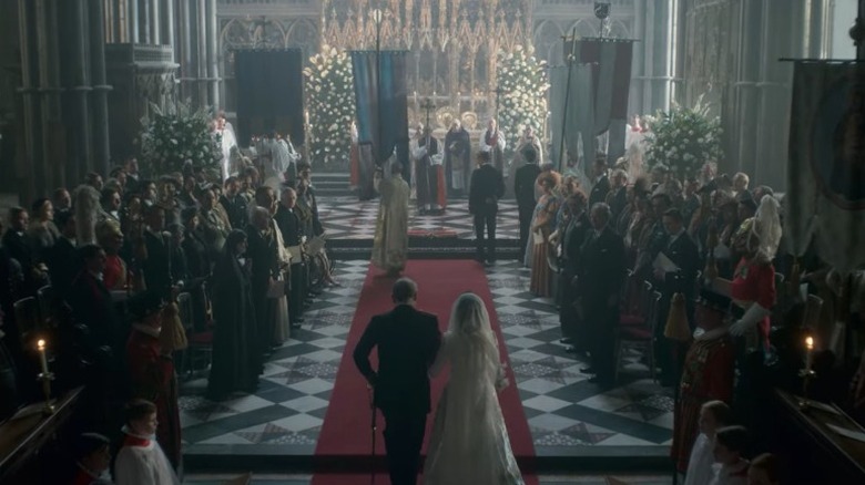 A large gathering witnesses a royal coronation