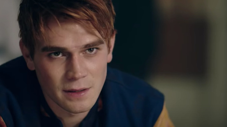 Archie wears bloody letterman jacket