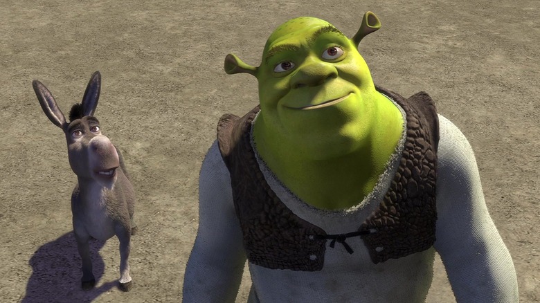 Shrek and donkey together