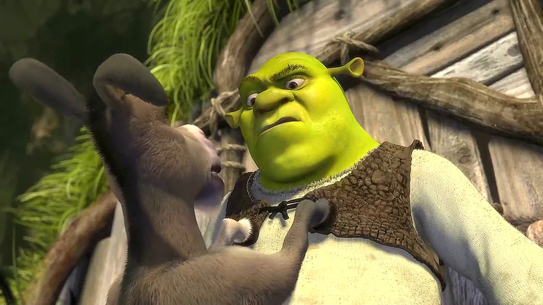 Donkey pleading with Shrek in "Shrek" (2001)