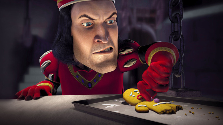 Lord Farquaad torturing Gingy in "Shrek" (2001)