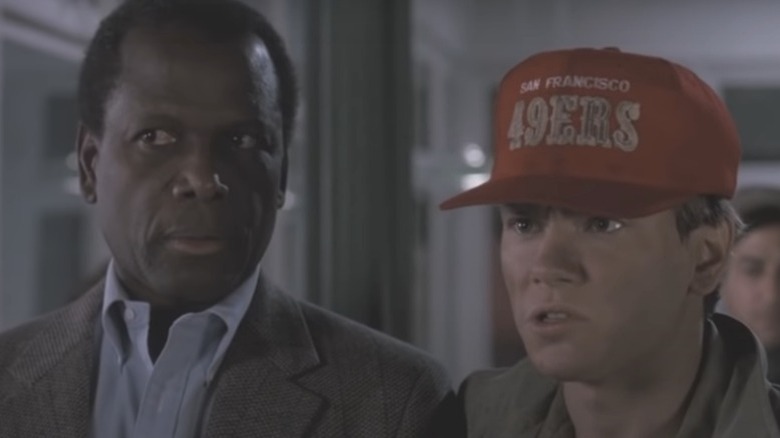 Sidney Poitier and River Phoenix in Sneakers