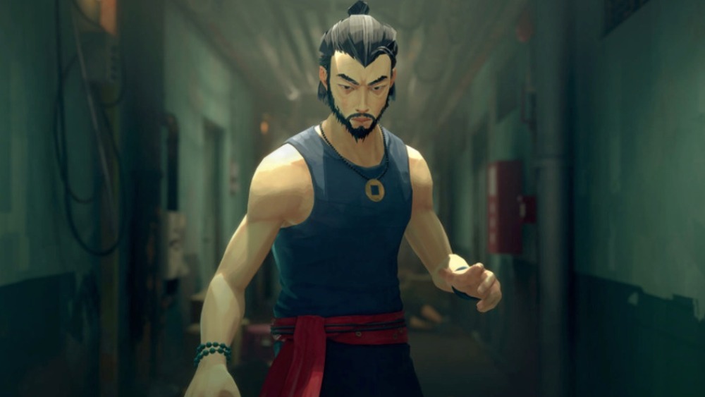 Man with ponytail