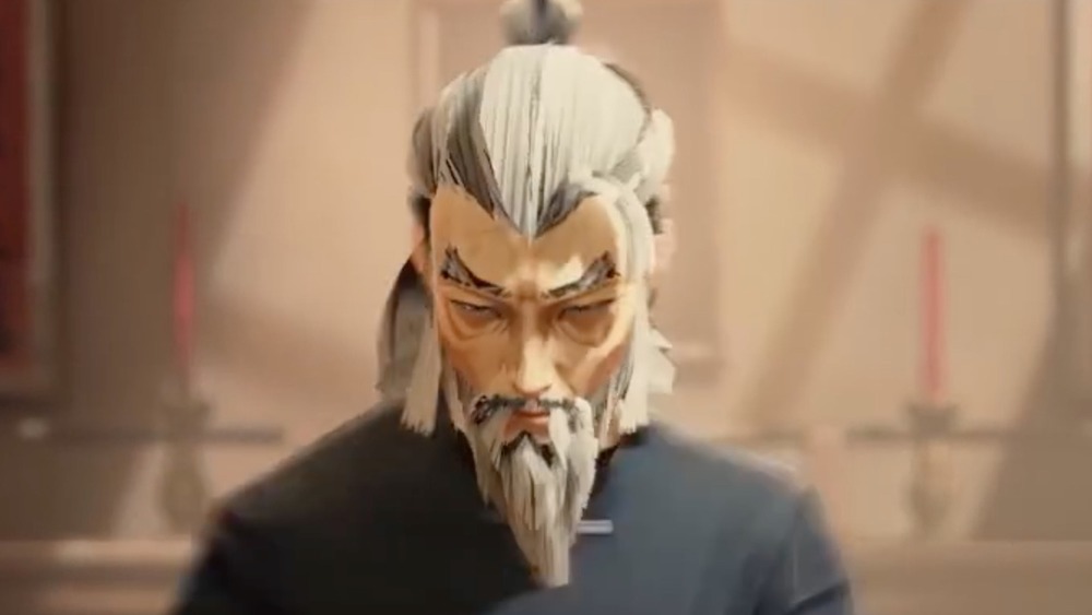 Older man with ponytail