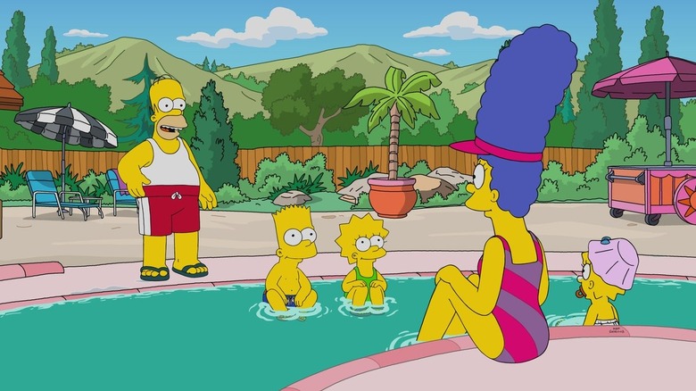 The Simpsons at a water park