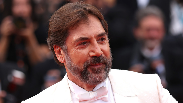 Javier Bardem with the press
