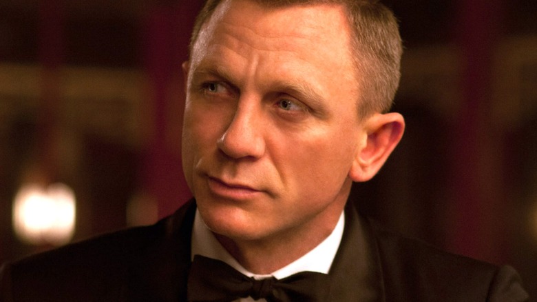 James Bond looks confident in close-up