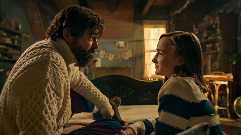 Nemo (Marlow Barkley) hears a story from her father, Peter (Kyle Chandler)