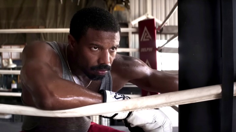 Adonis rests after sparring