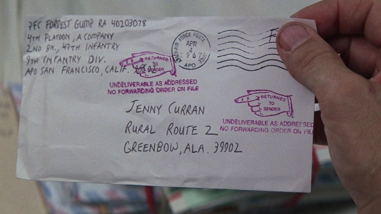 Returned letter from Forrest to Jenny