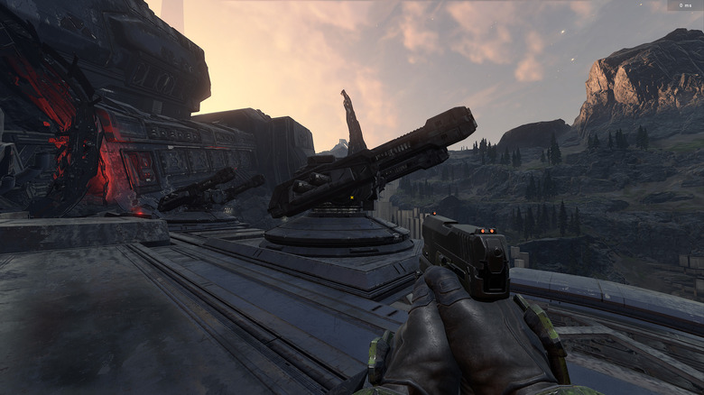 UNSC Mortal Reverie overlooking Outpost Tremonius