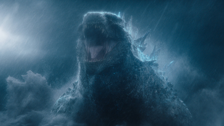 Godzilla roaring in a storm in Monarch: Legacy of Monsters Season 2 (2026)