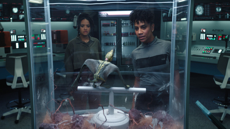 Brenda Holland showing May an Apex Titan research lab in Monarch: Legacy of Monsters Season 2 (2026)