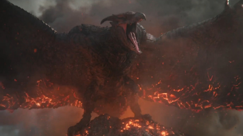Rodan on a smoking volcano in in Monarch: Legacy of Monsters Season 2 (2026)