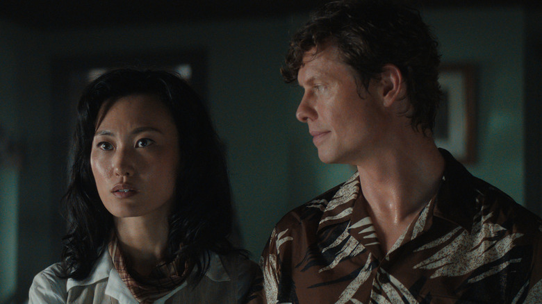 Keiko Miura standing next to Bill Randa as they get married in Monarch: Legacy of Monsters Season 2 (2026)
