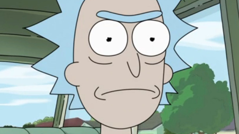 Rick Sanchez frowning