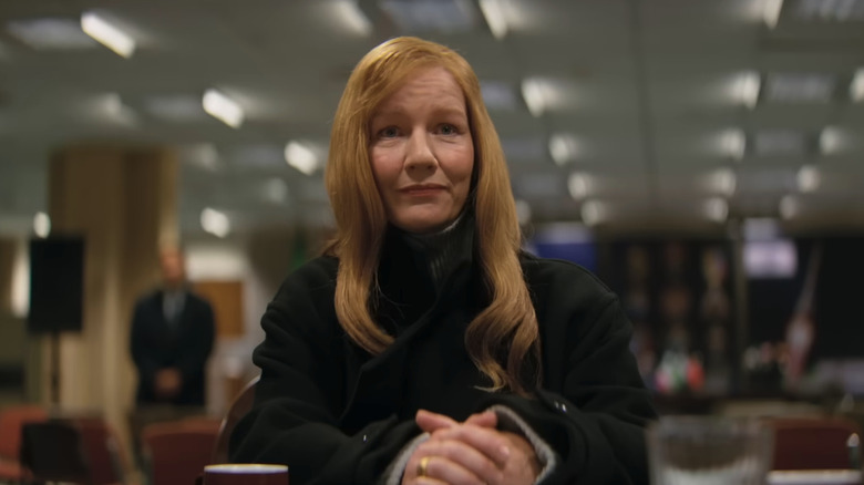 Stratt sitting at a table in "Project Hail Mary" (2026)