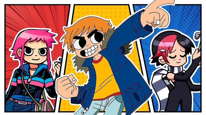 The main characters of Scott Pilgrim Takes Off