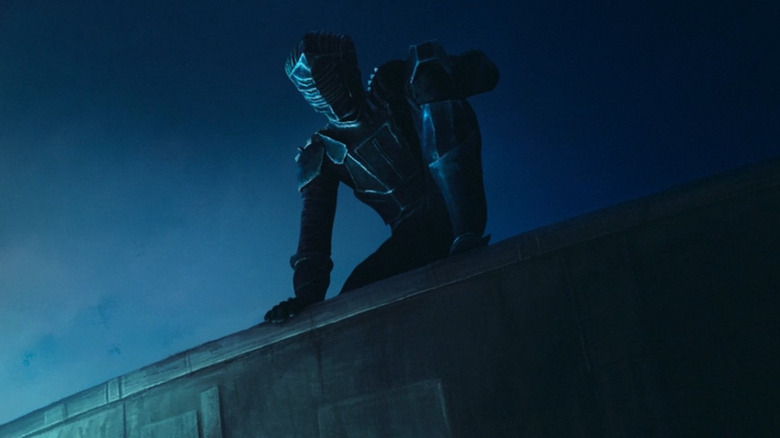 Marrok striking a Batman pose on a rooftop on Janix in Star Wars: Maul — Shadow Lord (2026)