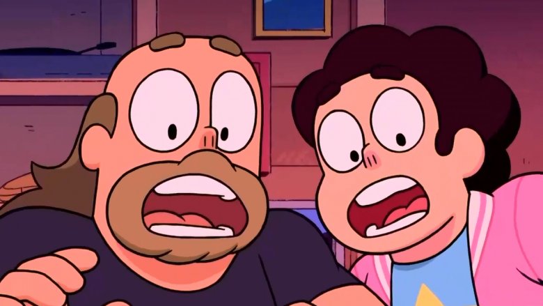 Greg Universe and Steven Universe in "Steven Universe: The Movie"