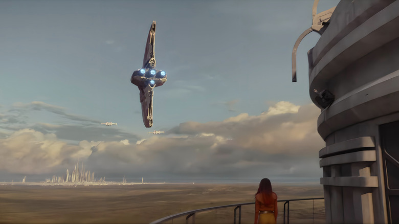 Sabine watching ship fly