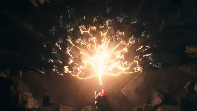 Mighty Thor spreading lightning