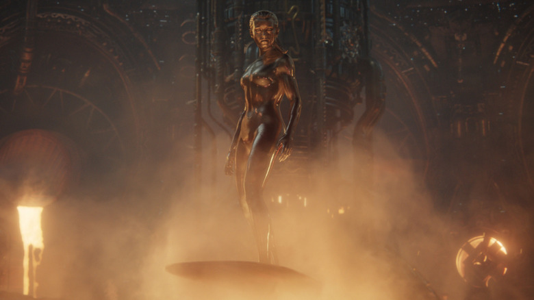 Silver Surfer rising above lava in The Fantastic Four: First Steps