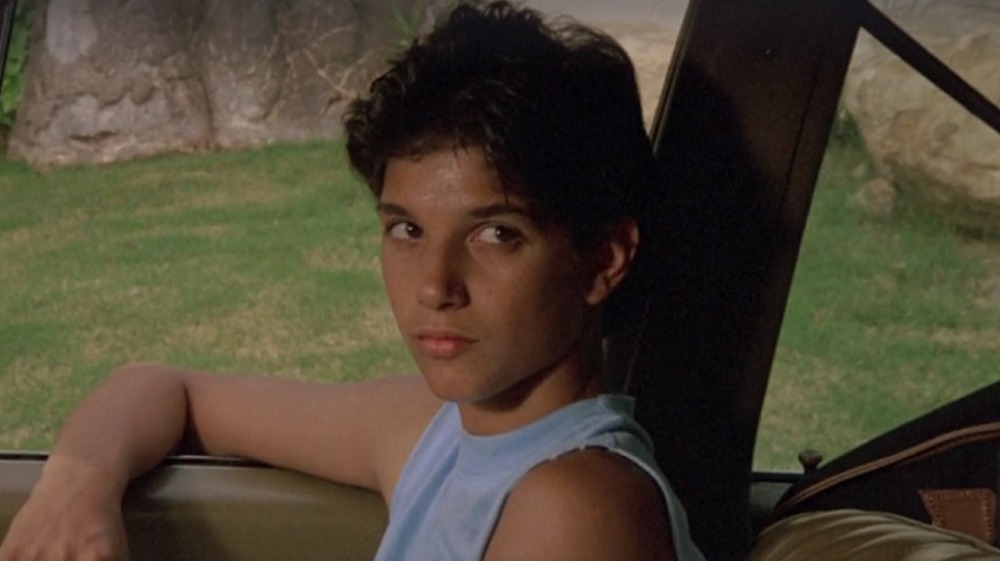 Daniel LaRusso in a car