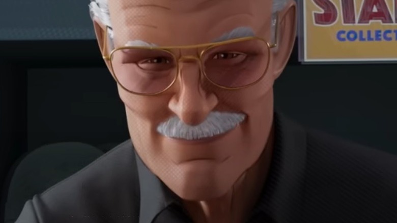 Stan Lee looking mischievous 