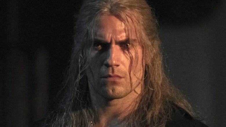 Henry Cavill scowls as Geralt of Rivia in The Witcher