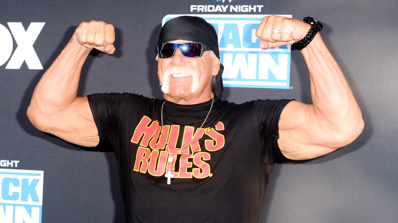 Hulk Hogan wrestler muscle flex 