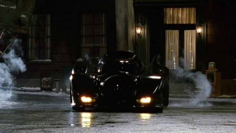 Oswald commandeers the Batmobile