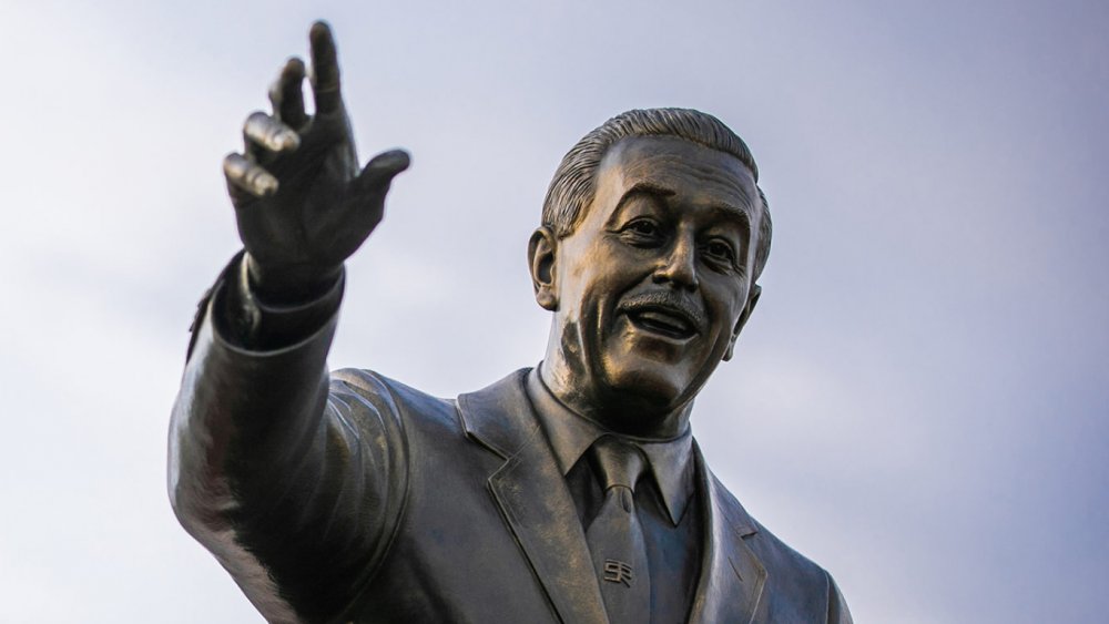 A statue of Walt Disney in Walt Disney World's Magic Kingdom park