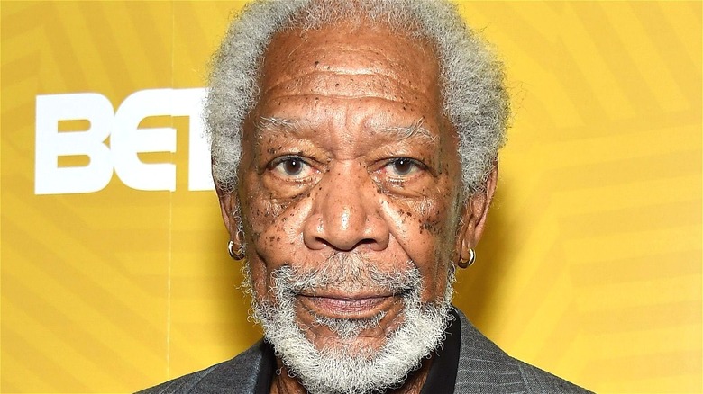 Morgan Freeman in closeup 