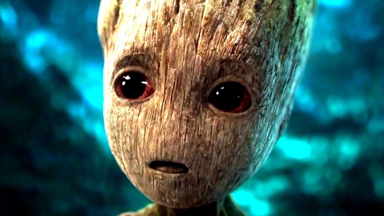 Groot wide-eyed