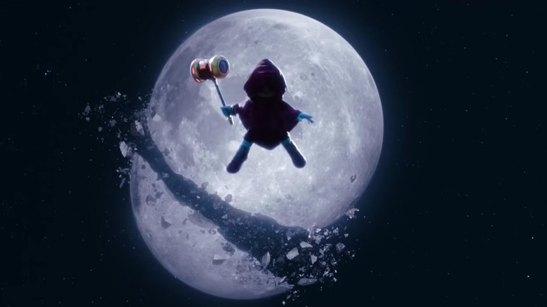 Amy Rose's silhouette in front of the Moon in Sonic the Hedgehog 3