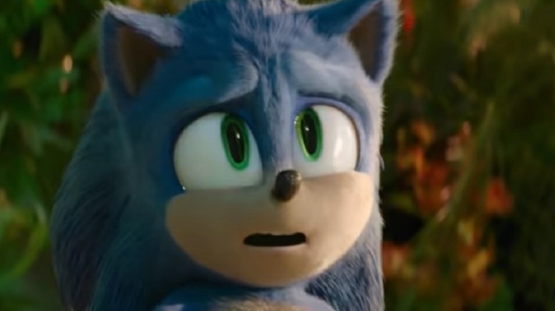 Sonic looking up shocked
