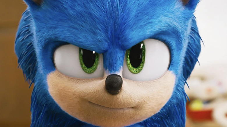Sonic the Hedgehog looking smug