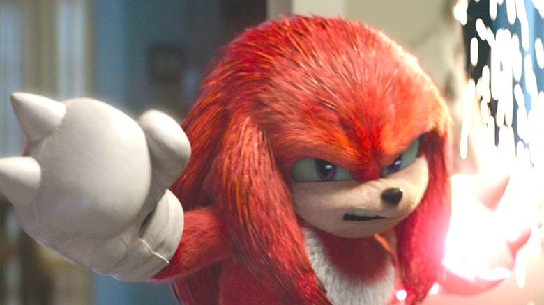 Knuckles looking furious 