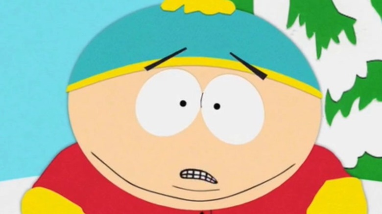 Cartman looking confused in South Park