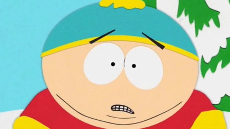 Cartman looking confused in South Park