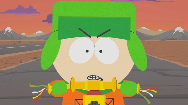 Kyle chasing Cartman