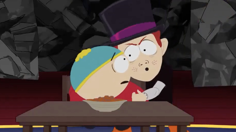 Scott Tenorman standing over Eric Cartman